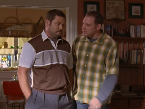 Remember that time Ron Swanson (aka Nick Offerman) played Jackson's brother? 