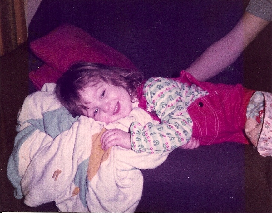 Here's me with my actual security blanket. 